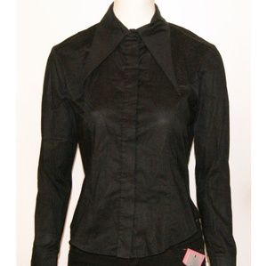 Vampire Collared Button Up Shirt Lip Service Goth